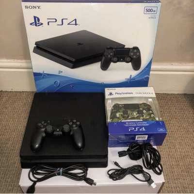 Ps4 Slim 500 Go F Noire + 2eme Manette Dualshock Noire Ps4 V2